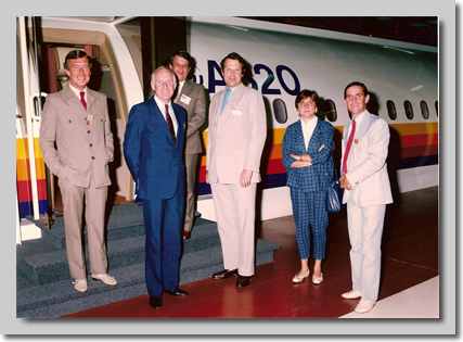A320 visit to Airbus in July 1984
